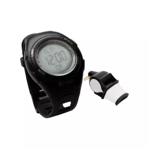 Kit árbitro: reloj Chrono + Silbato FOX Sonic negro-blanco