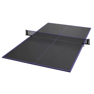 KIT TABLEROS TENIS DE MESA CON SOPORTE Y RED NEGRO/VIOLETA 15MM ESPESOR,MEDIDAS REGLAMENTARIAS
