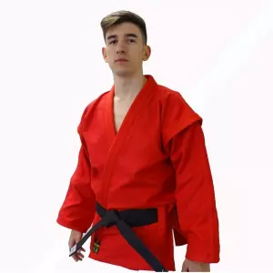 Kurka sambo de tejido muy resistente rojo (algodón 100%).CHAQUETA