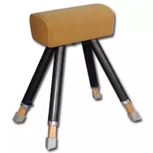 Potro escolar 50 cm con patas de metal tapizado en cuero sintético