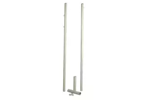 POSTES BADMINTON METÁLICOS, PARA ANCLAR AL SUELO. ANCLAJES CON TAPA INCLUIDOS.