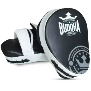 Buddha Precision Special Thailand Mitts Negro-Blanco MANOPLAS CURVADAS