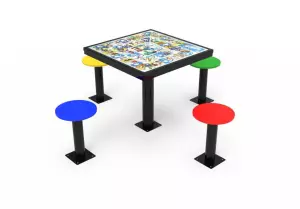 MESA DEL JUEGO DE LA OCA DE EXTERIOR CON 4 ASIENTOS