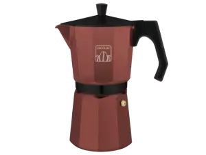 Cafetera Italiana MokClassic 1200 Garnet. Fabricada en Aluminio Fundido Hacer café con el Mejor Cuerpo y Aroma, para 12 Tazas de Café