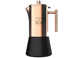 Cafetera Italiana Moking 1000. Fabricada en Acero Inox, Apto para Cocinas de Gas, Eléctrica o Vitrocerámica, Diseño Elegante, 10 Tazas de Café