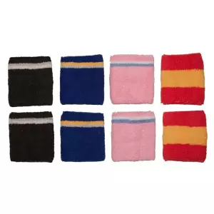 Set de Muñequeras de Rizo (Par) - Cintas Absorbentes para Sudor - Algodón Suave y Elástico - Talla Única - Varios Colores