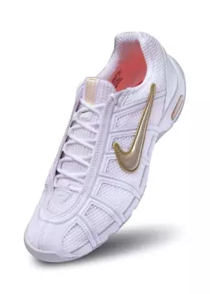 Fencing Shoes Nike Air Zoom Fencer WHITE-GOLD ESGRIMA