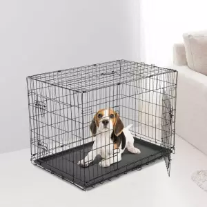 Transportin Jaula para Perros-Negro ABS Acero 122x77x82cm