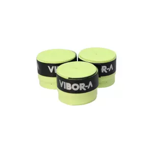 PACK 3 OVERGRIPS VIBOR-A MICROPERFORADO VERDE FLUOR