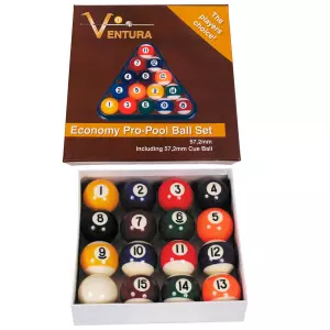 Juego Bolas Billar Ventura Economy Pro Set 57.3mm 2557.599 AMERICANO