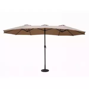 Parasol Doble de Jardín Acero Chillvert Varenna Antracita y Marrón Claro KCH246