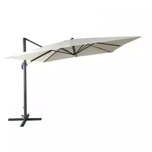 Parasol Jardín Chillvert Roma De Luxe Color Crema 300x400x280cm KCH110