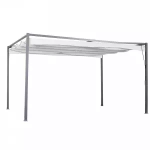 Pérgola De Exterior Chillvert Rodas De Acero Con Toldo Retraíble KCH418