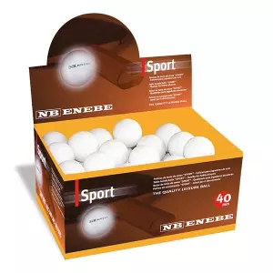 Caja 60 Pelotas Ping Pong Enebe Sport Blancas 845501