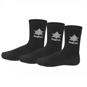Calcetines Luanvi 1/2 Caña - Pack 3 Blanco/NEGRO