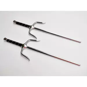 Sais octogonales de acero cromado 49cm.