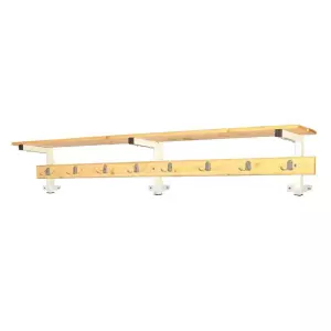 PERCHERO DE MADERA CON ESTANTE