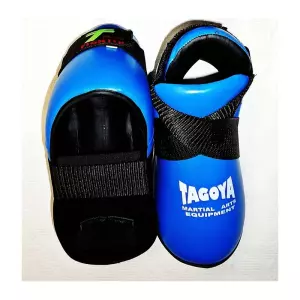 Pies Kick Boxing, Taekwondo ITF, Full Contact de piel roja/AZUL BOTINES