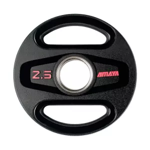 #Plato Olímpico TPU Negro disco - 2,5