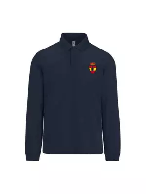 Polo azul para arbitro manga larga oficial rfee ESGRIMA
