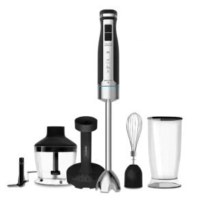 Batidora de Mano PowerGear 1500 XL Mash Pro. 1500 W de Potencia, pie XL extralargo, Cuchillas X-Blades con Titanio, 21 velocidades y función Turbo