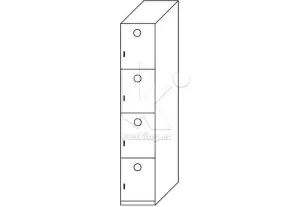 TAQUILLA METÁLICA 4 PUERTAS