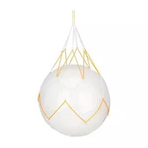 Red Portabalones Individual Avento – Malla Blanca y Amarilla – Capacidad 1 Balón Talla 5 – Para Fútbol, Baloncesto y Voley
