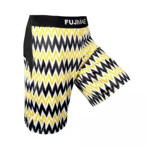 Shorts MMA ProWear Lite. Negro-Amarillo. XL