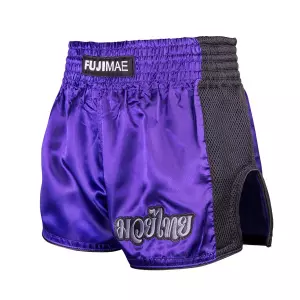 Shorts Thai Training. Negro/Azul. M
