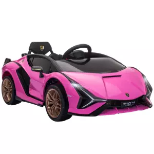 Coche Eléctrico 12V para Niños +3 Años Lamborghini SIAN Mando a Distancia Rosa