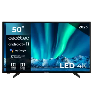 Smart TV de 50” TV Cecotec A series ALU00050. Televisión LED con resolución UHD y sistema operativo Android TV