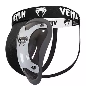 Venum Protector Genital &amp; Suspensorio Competitor Negro-Gris COQUILLA
