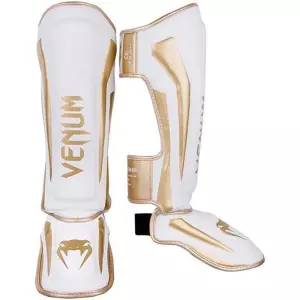 Venum Elite Standup Shinguards Blanco-Oro ESPINILLERA