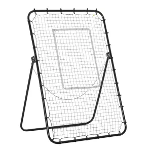 Red de Rebote Plegable Reboteador de Metal con 4 Ángulos y Altura Ajustables para Entrenamiento de Fútbol Tenis Béisbol Deportes 123x73x178,5 cm Negro