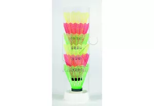 Volantes Badminton Plástico color, bote 6 uds