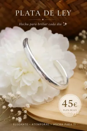 Pulsera de plata de ley