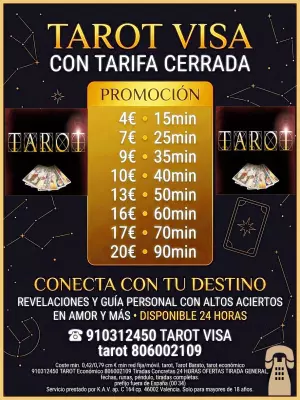 Tarot Económico y Certero 24h. Tarifa cerrada 100% segura