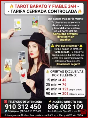 Tarotistas Reales: Llama 910 312 450 (Visa)  - 806002109