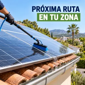 Próxima ruta: limpieza de placas solares en Mijas