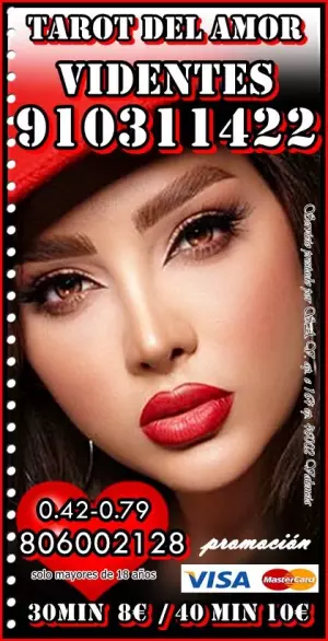 10€  40min Rompe las Dudas Hoy:Tirada del Amor  910311422