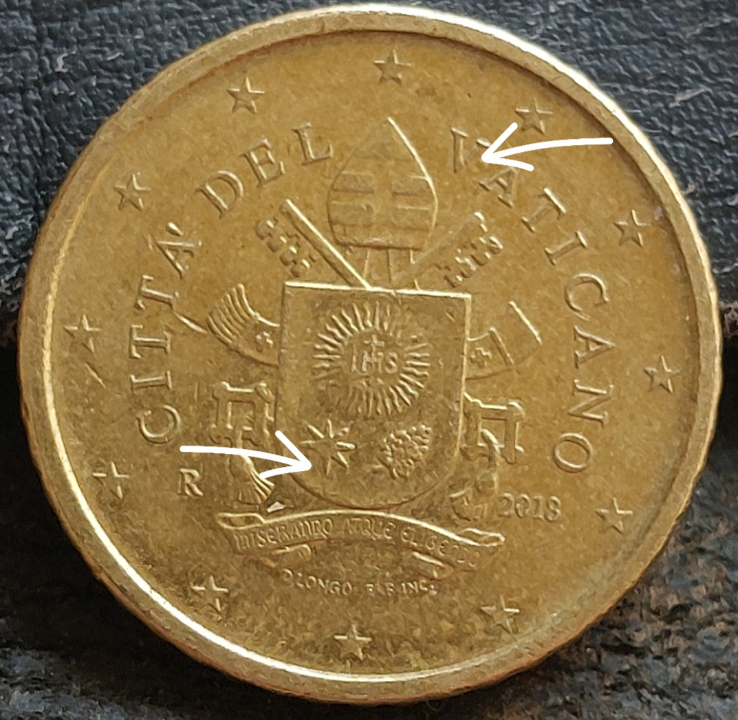 Moneda de 50 centimos del vaticano