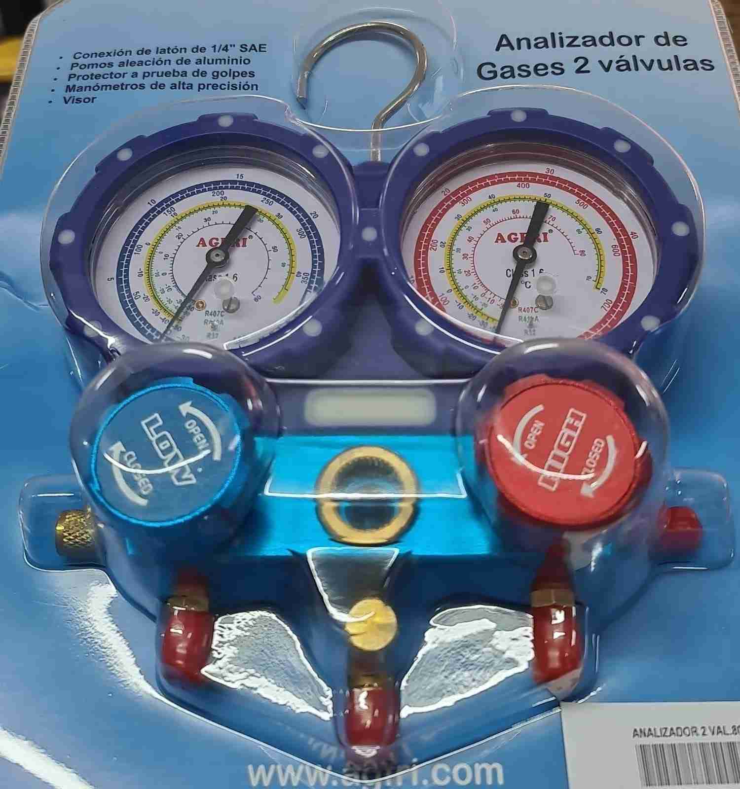 ANALIZADOR 2 VALVULAS 80mm R32,R407C,R410A C/FUNDA
