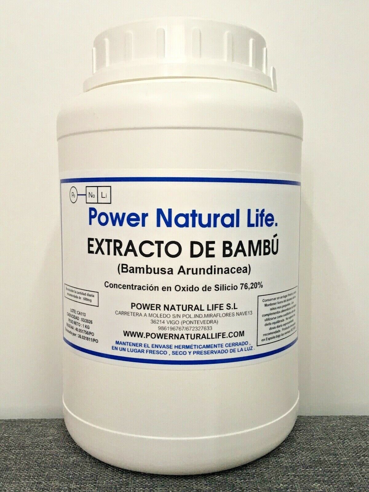 VENTA DE EXTRACTO DE BAMBU EN POLVO 76,2% OXIDO DE SILICE