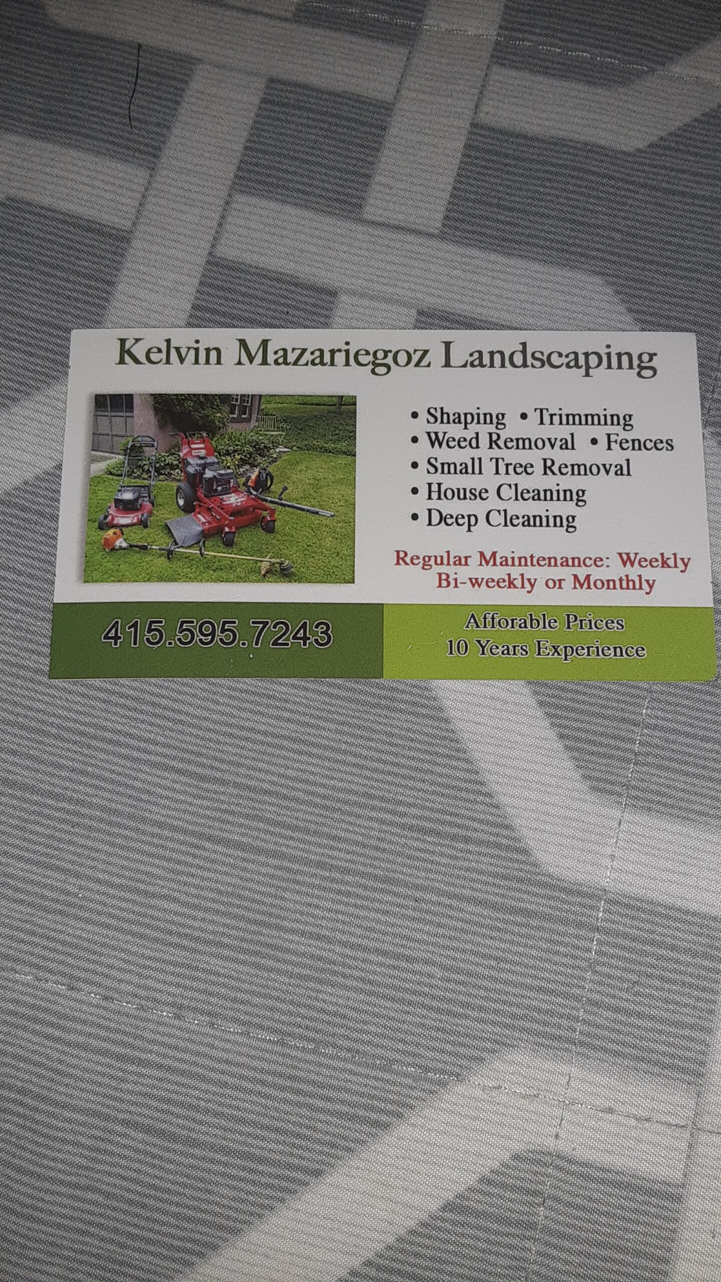 Mazariegos landscaping