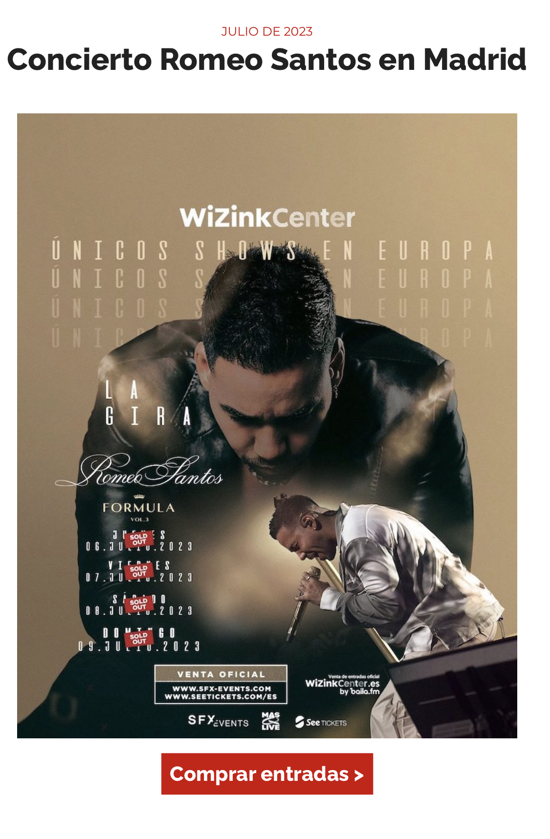 Entrada Romeo Santos