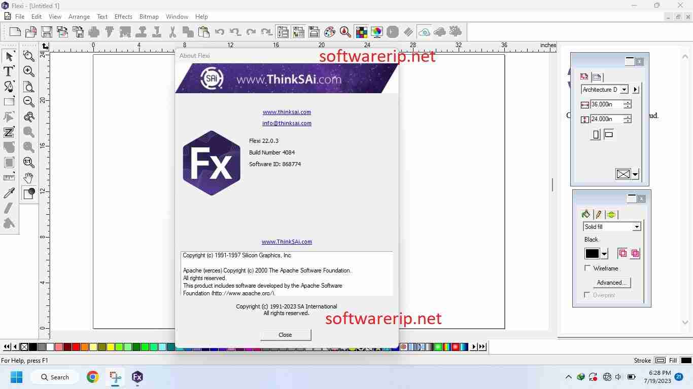 Software Para plotter de  impresión y corte Flexisig