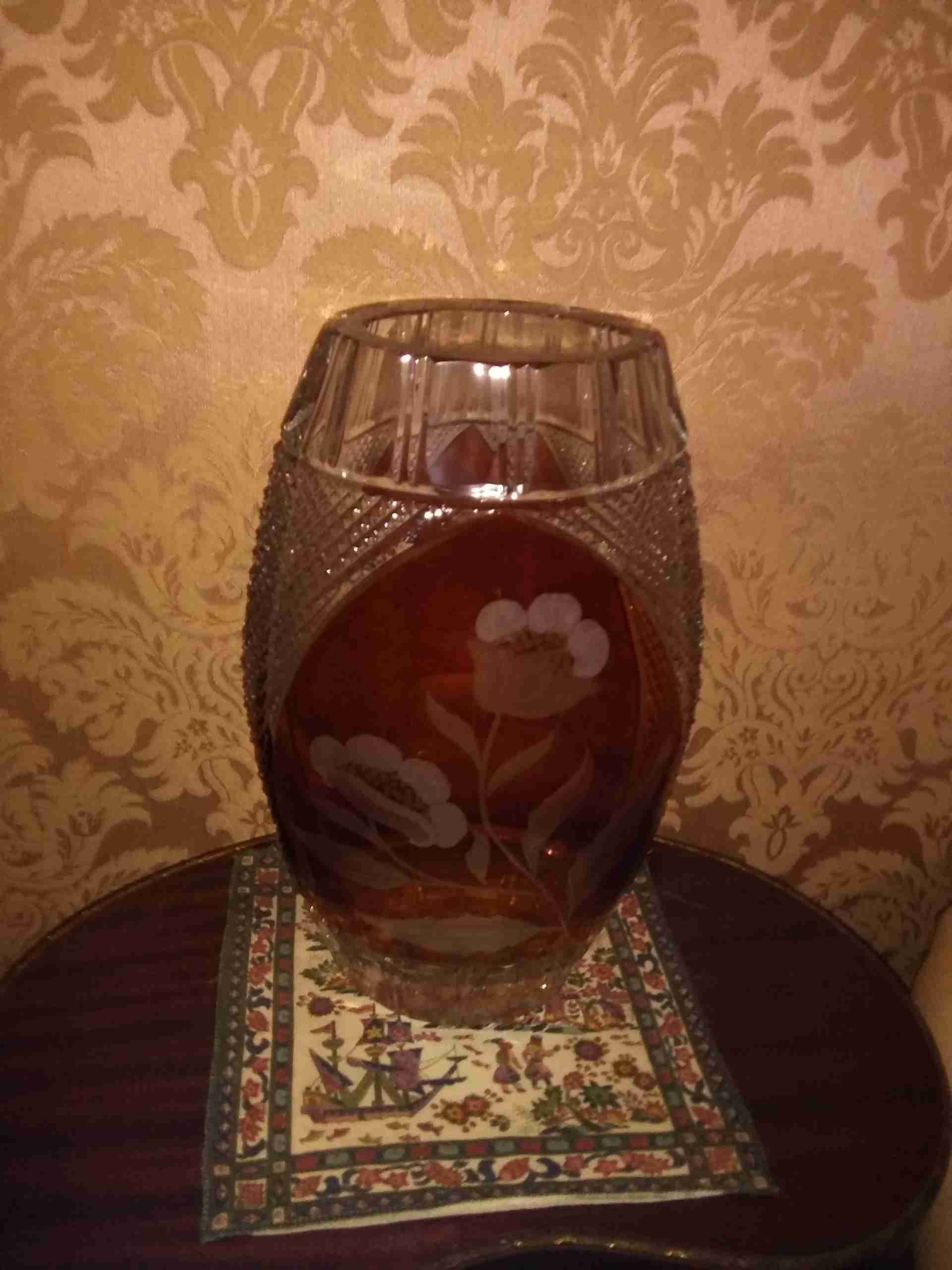 Jarrón decorativo de cristal de murano