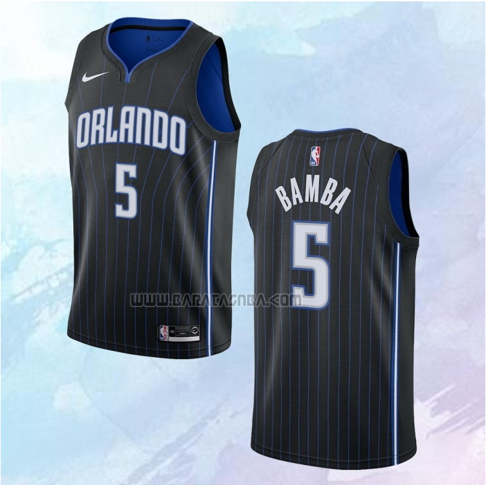 NO 5 Mohamed Bamba Camiseta Orlando Magic Icon Negro