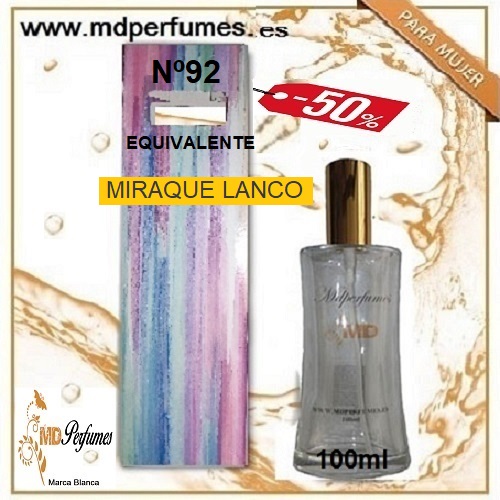 Oferta 10€; Perfume Mujer  MIRAQUE LANCO Gama Equivalente