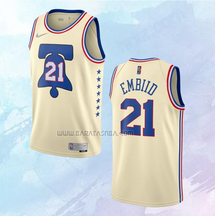 NO 21 Joel Embiid Camiseta Philadelphia 76ers